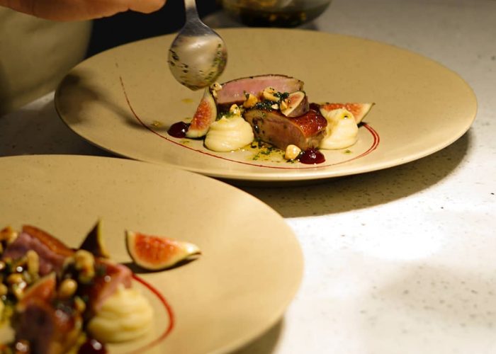 Au Jardin Menu - Figs and free range Duck Breast