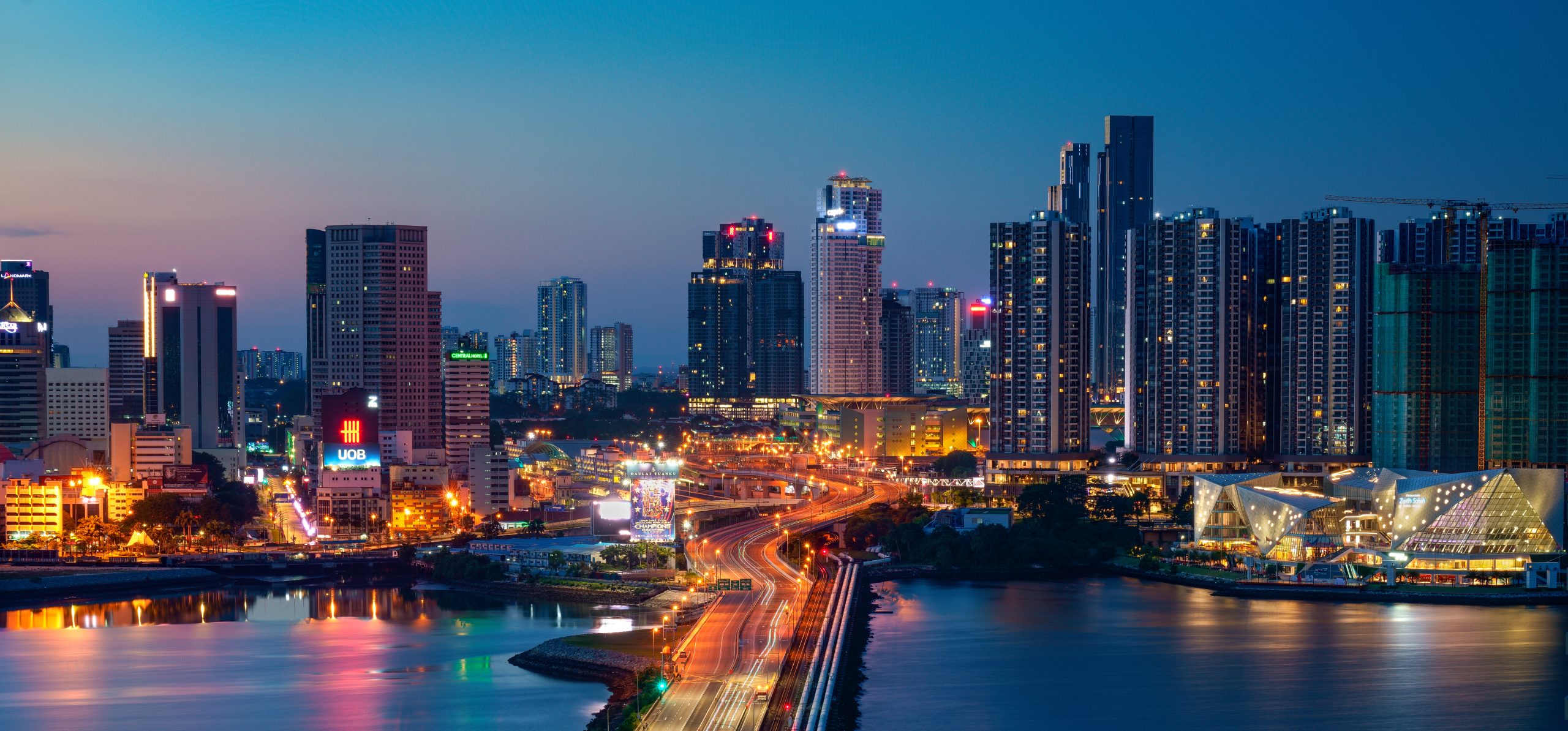 johor bahru skyline at night