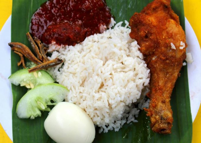 Nasi Lemak with Fried Chicken from Nasi Lemak Pak Aji Nasi Lemak with Fried Chicken from Nasi Lemak Pak Aji, Kampung Baru, Kuala Lumpur